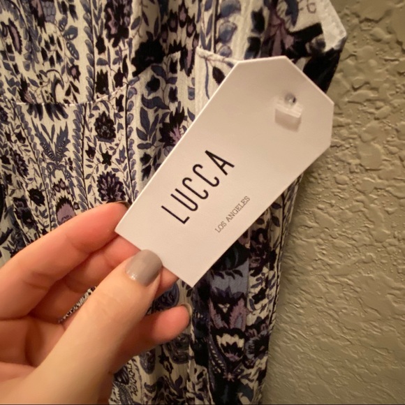 NWT Lucca Couture Floral Ruffle Sleeve Maxi - Picture 5 of 5